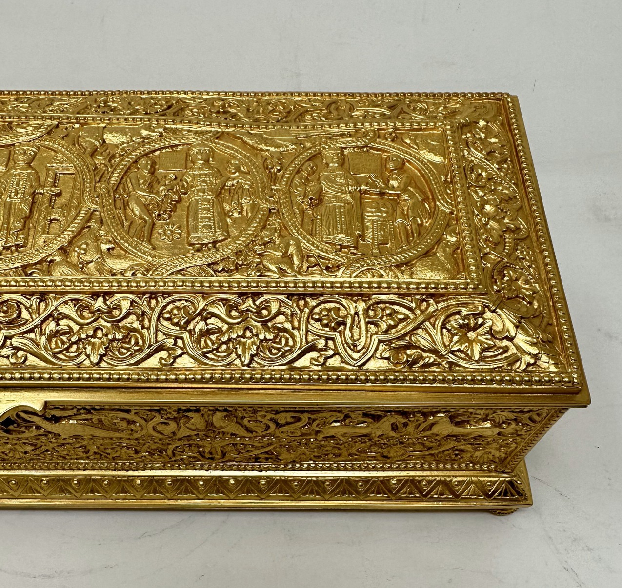 775. Antique Ladys Ormolu Bronze Dore Jewellery Box Casket Maison Boissier Paris - Image 4