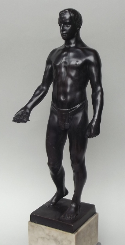 285. Oskar Gladenbeck 1850-1921 Superb Male Nude Bronze - Image 4