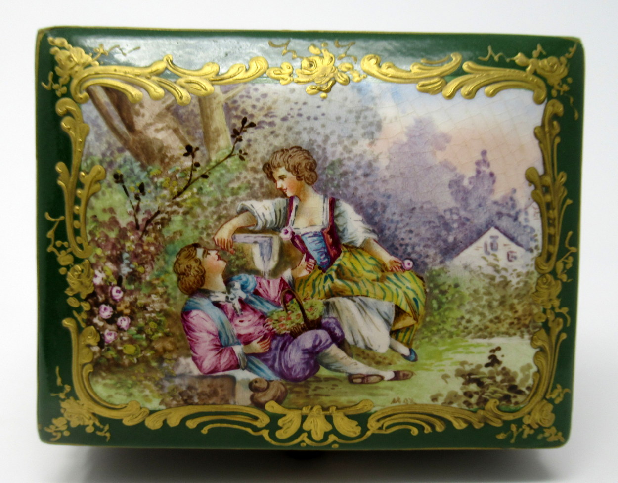 700. French Sevres Porcelain Casket Ormolu Mounts 19th Ct - Image 7