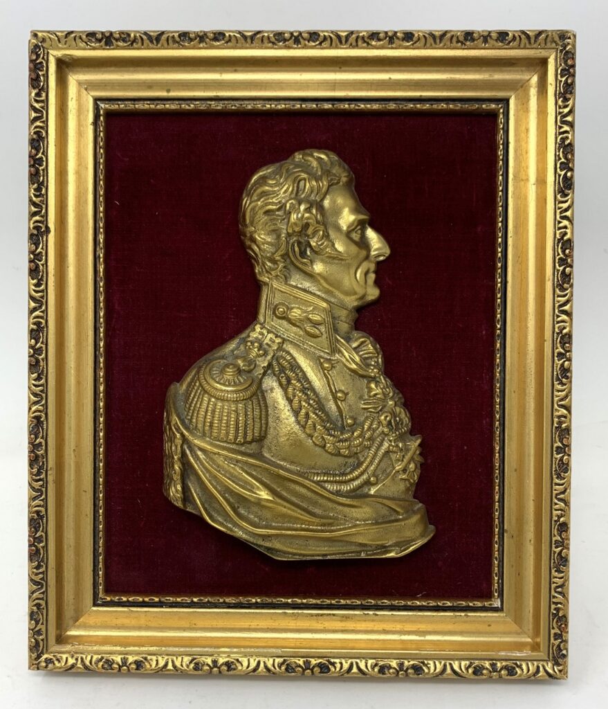 613. Arthur Wellesley 1st Duke of Wellington Antique Bronze Portrait Dublin Irishman