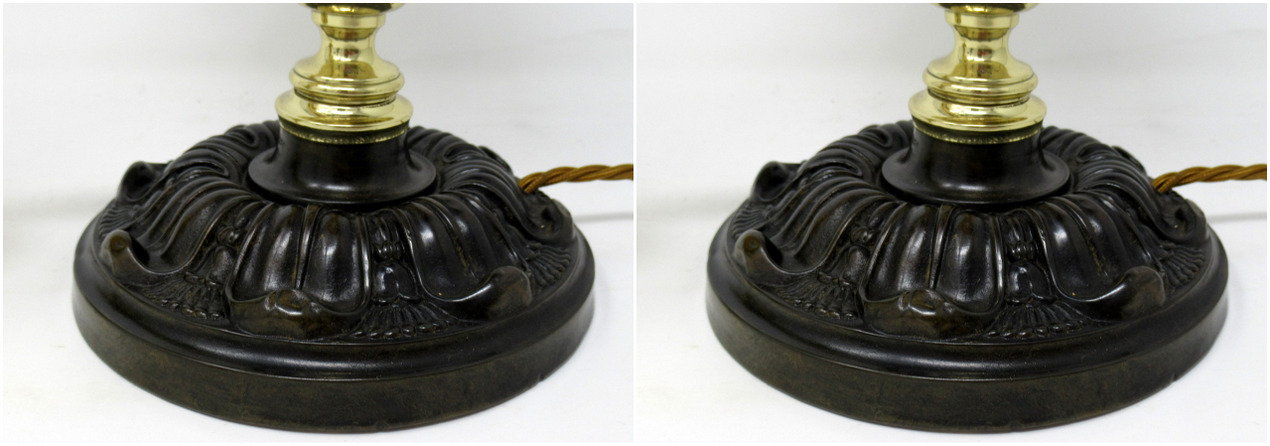 441. Pair English Ormolu Bronze Argand Lamps Thomas Greensill 19thCt - Image 12