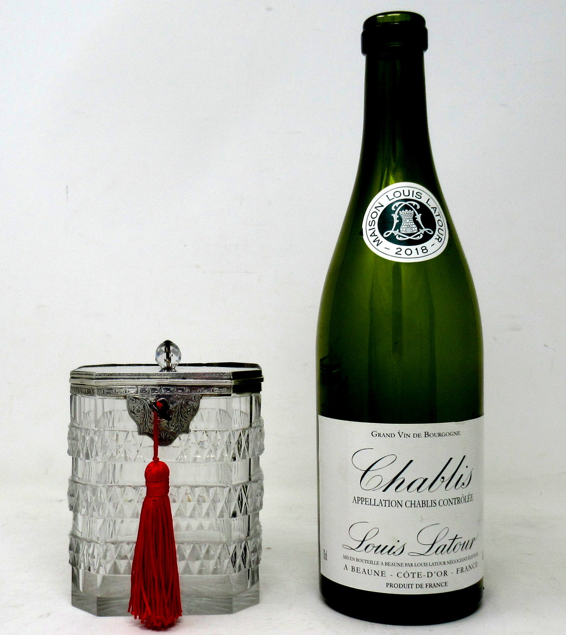 740. Antique Irish Georgian Hand Cut Crystal Sterling Silver Tea Caddy George III - Image 12