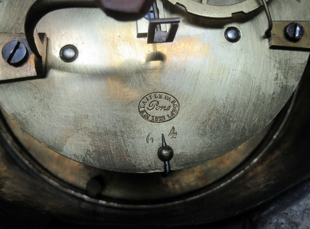 925. Antique French Sienna Marble Clock Silk Suspension Warwick Urn by Honoré Pons - Image 13