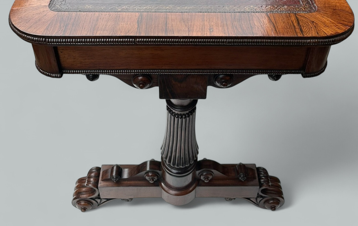 719. Antique English Regency Rosewood Library Table Writing Desk Gillows Lancaster - Image 6