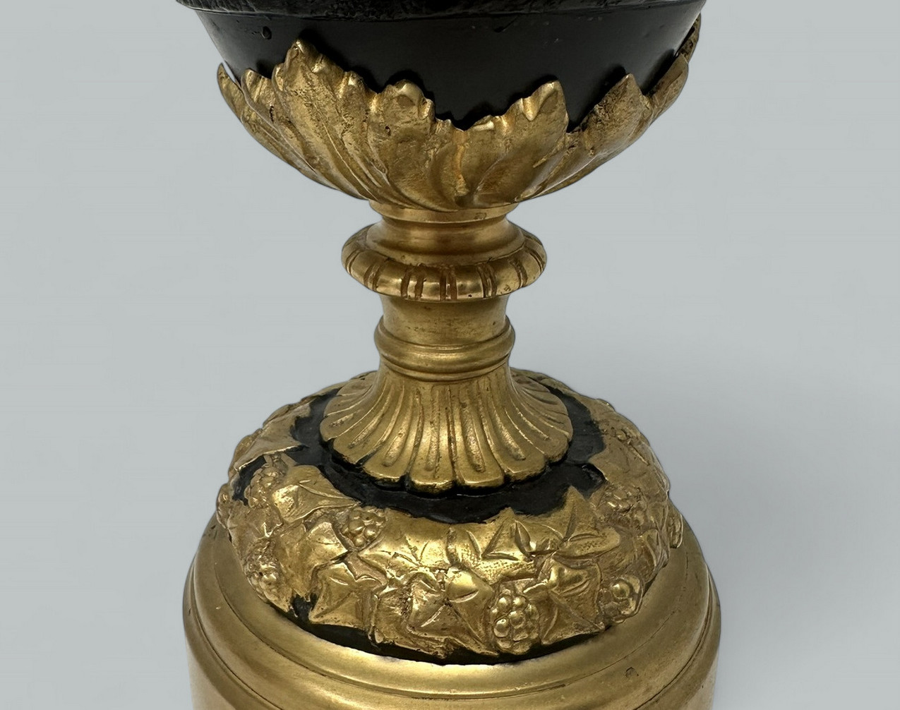 570. Antique Pair French Bronze Ormolu Ewers Vases Manner of Claude Michel Clodion - Image 5