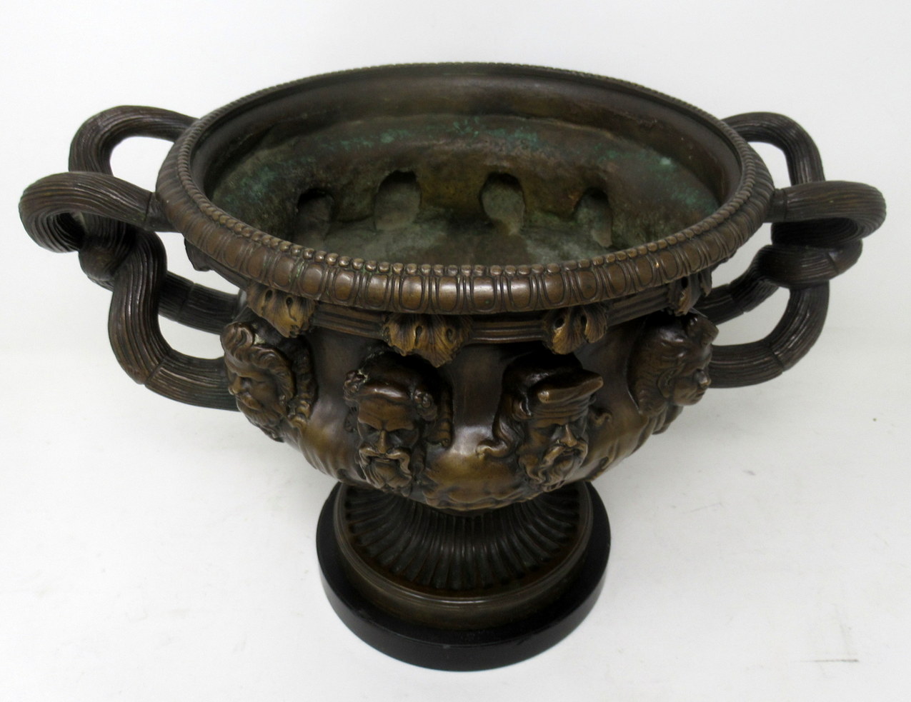 984. Antique French Ormolu Bronze Marble Warwick Albani Vase Urn Centerpiece 19thCt - Image 5