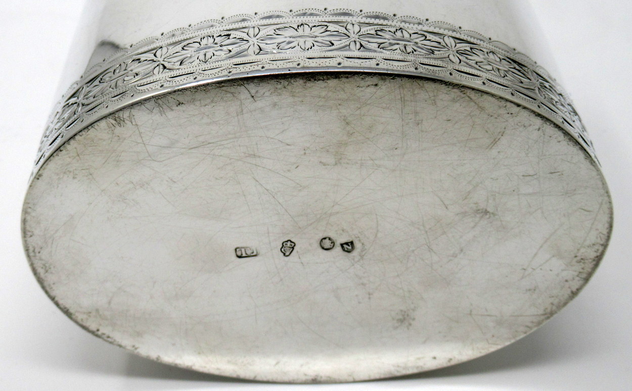 666. Rare Irish Georgian Dublin Silver Tea Caddy by Thomas Jones 1785. 10.9ozs - Image 5