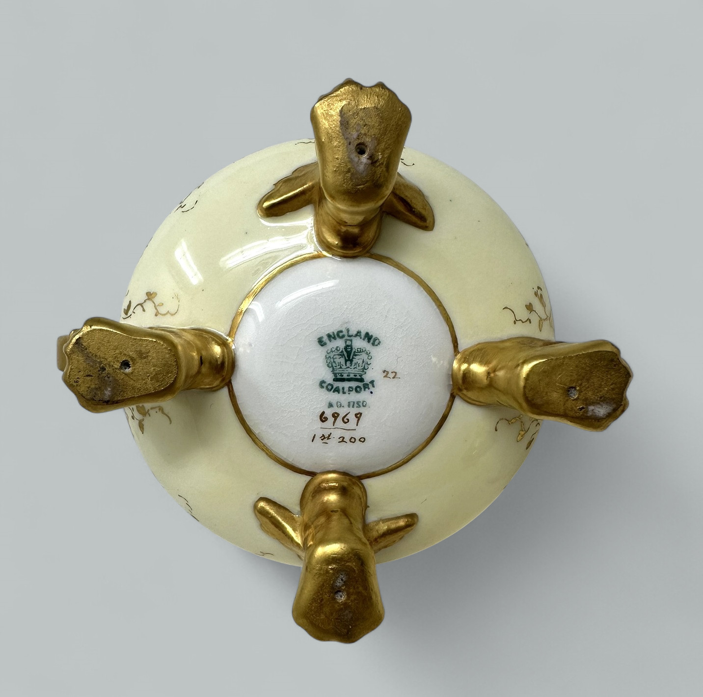 121. Antique Coalport Hand Painted Porcelain Vase Urn English Landscape Painting 1910 - Image 7