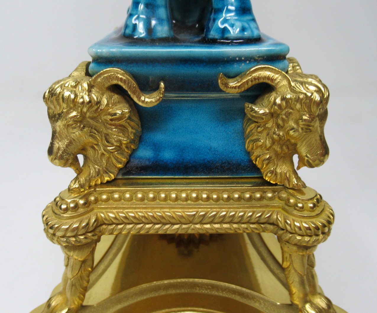 290. Pair French Ormolu Chinese Porcelain Twin Light Candelabra Kangxi 18th Century - Image 12