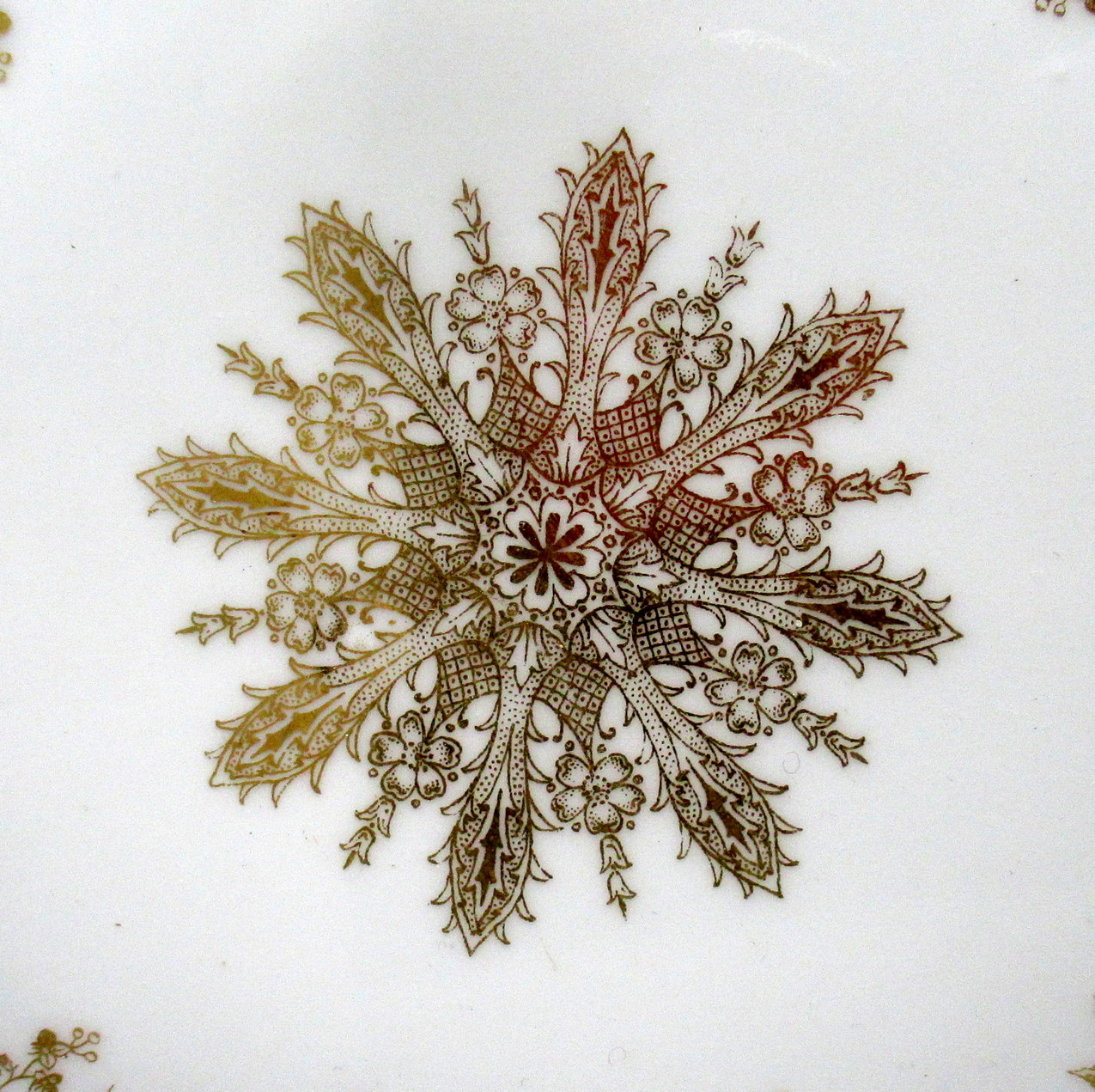 538. Set French Cobalt Blue Gilt Cabinet Plates Limoges France Charles Field Haviland - Image 8