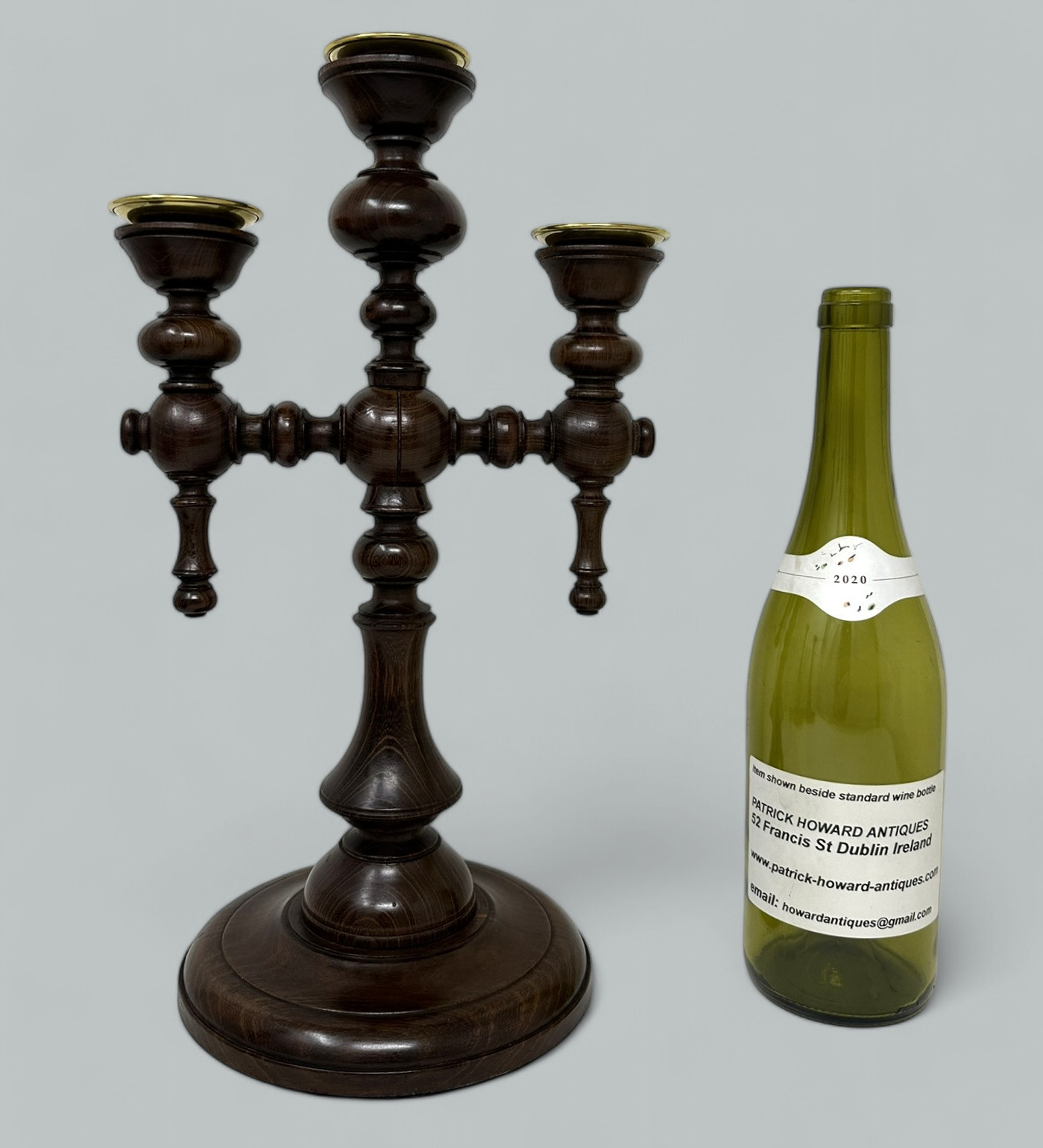 197. Antique Garniture and Pair English Victorian Wooden Candlesticks Candelabra 19 Ct - Image 11