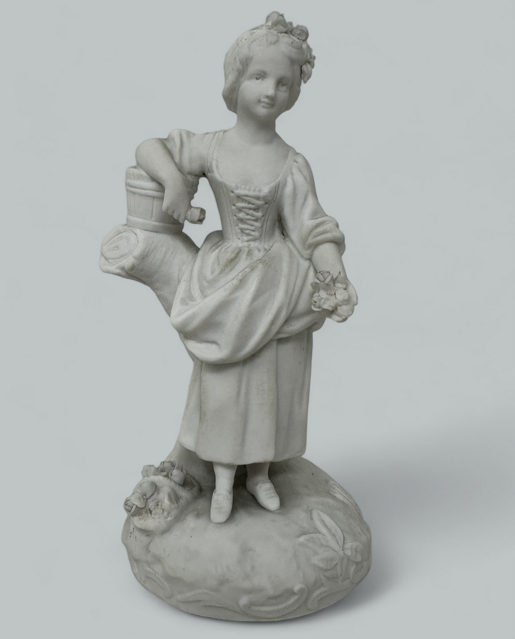 235. Antique Grand Tour French Sevres Parian Sculpture Male Female Figures Group 19C - Image 8