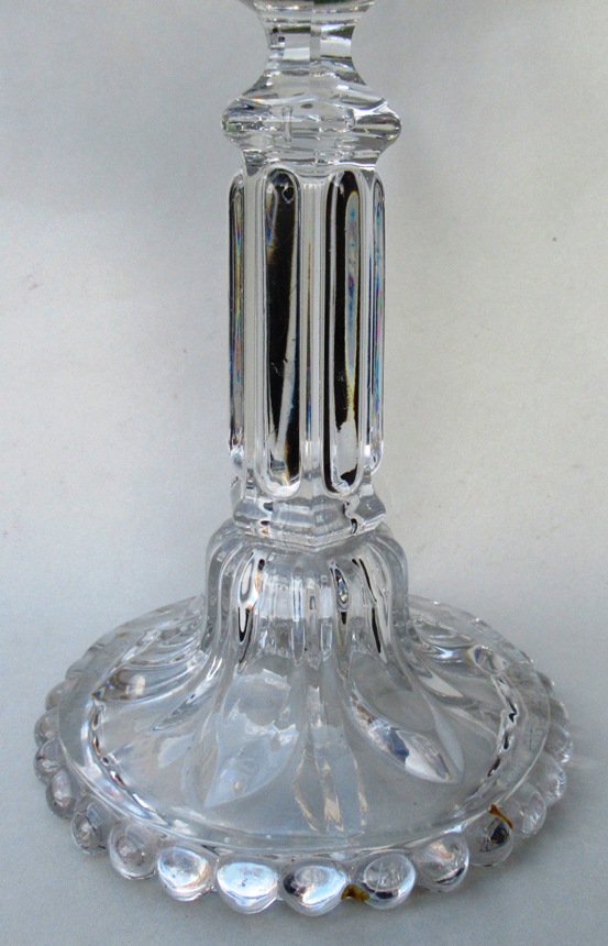 381. Fine Pair French Baccarat Full Led Crystal Candelabra 19thCt - Image 5