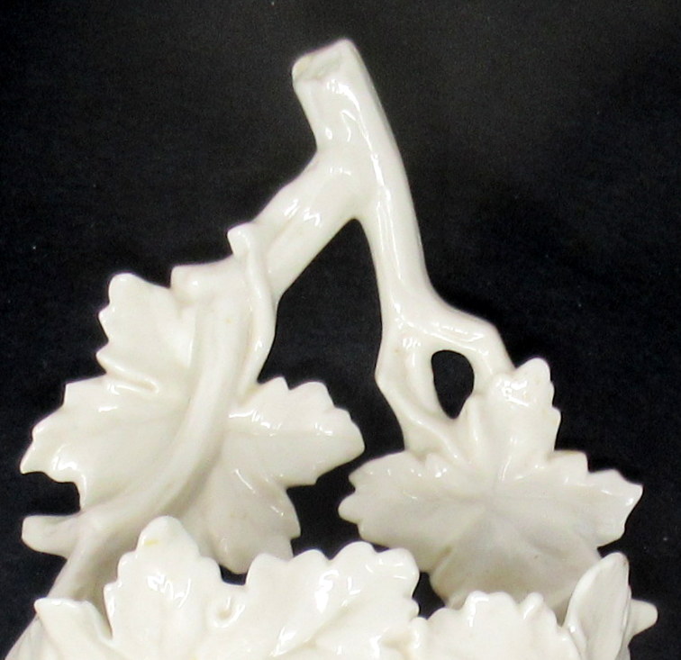 650. Rare Irish Belleek Porcelain Flower Vase Holy Water Font First Period Black Mark 1863-1891 - Image 7