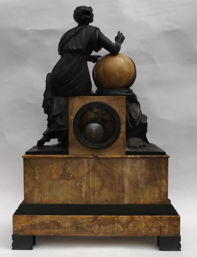 825. Superb Grand Tour Sienna Marble Clock 19Ct - Image 2