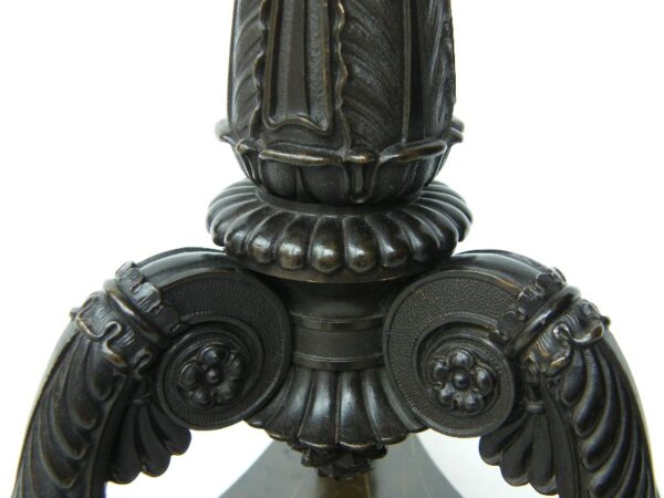 695. Fine Pair French Bronze Candelabra Manner Claude Michel Clodion