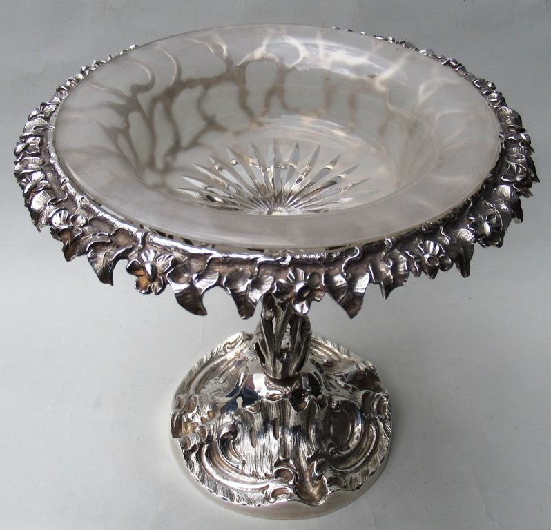 792. Superb Heavy Gauge Sterling Silver Centerpiece Charles Thomas Fox London 1846