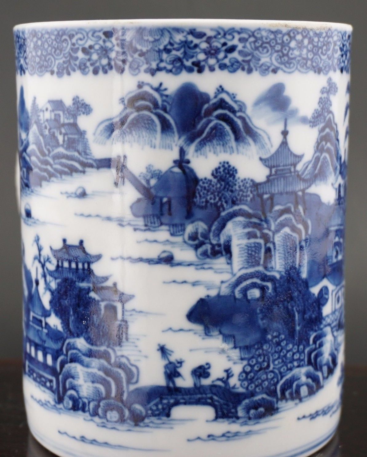 771. Chinese Porcelain Blue and White Dragon Tankard Mug 18thCt - Image 5