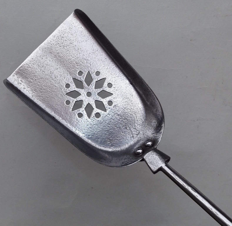 832. Fine Set Burnished Steel Fire Tools Gold Plated Handles Circa 1860 - Image 5