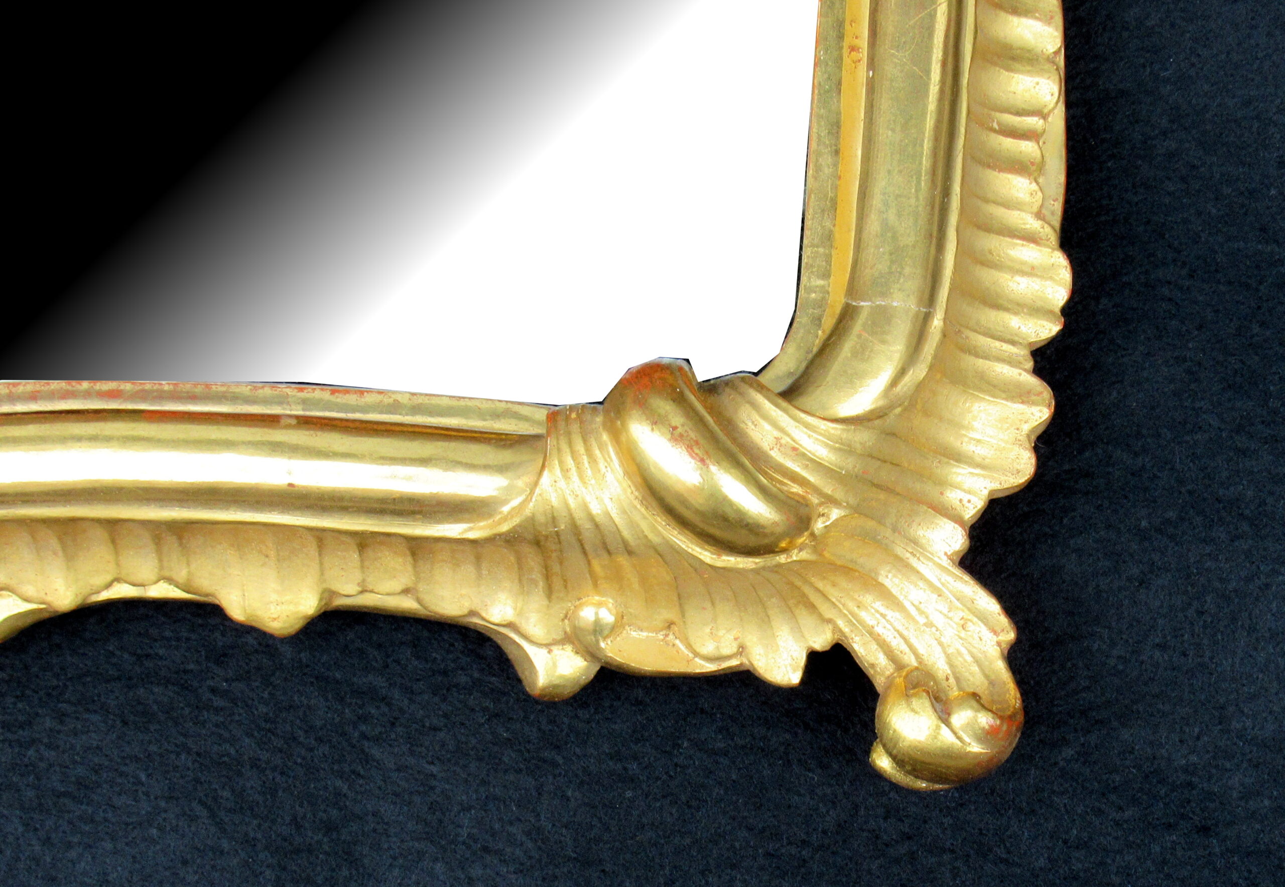 164. Fine Pair French Hand Carved Giltwood Pier Gilt Mirrors 19thCt - Image 4