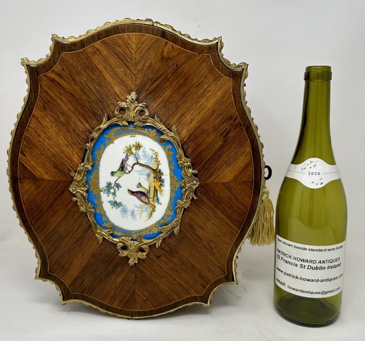 251. Antique French Ormolu Kingwood Sevres Casket Jewelry Box Attrib. Vervelle - Image 11