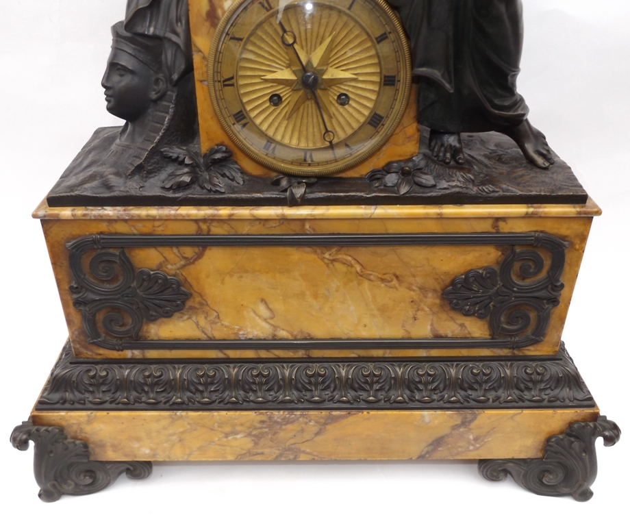 825. Superb Grand Tour Sienna Marble Clock 19Ct - Image 6