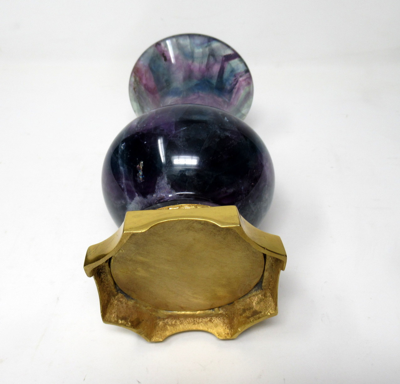 554. Rare Blue John Fluorite Derbyshire Carved Urn Ormolu Mounts 19th Ct - Image 10