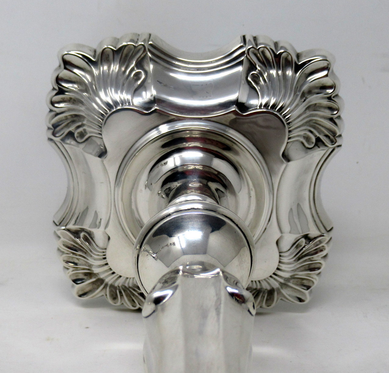 956. Antique Pair English Sterling Silver Candlesticks Candelabra William Hutton 1905 - Image 12