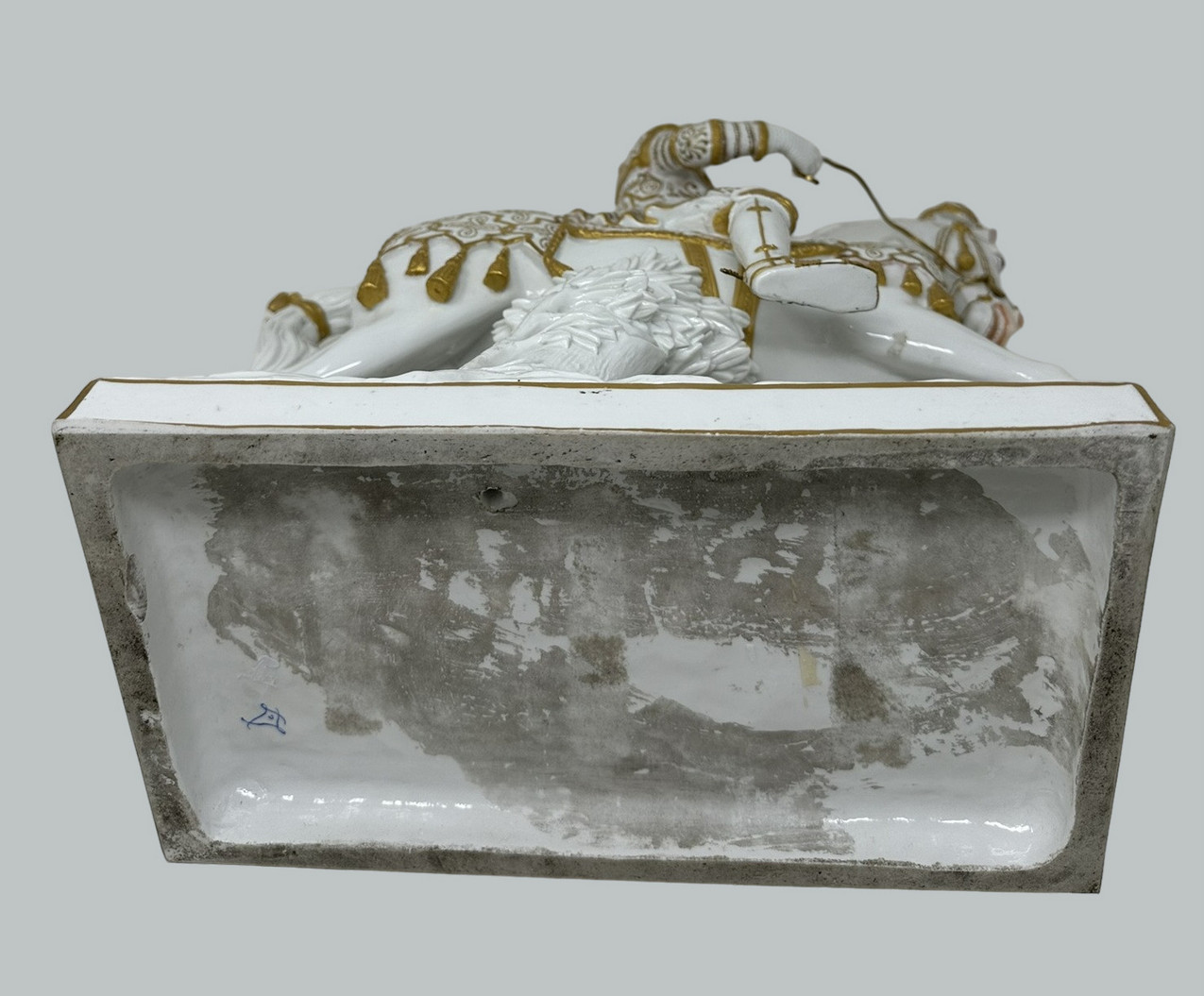 525. Antique Sevres Porcelain King Francois I Riding Horseback Sculpture Centerpiece - Image 12