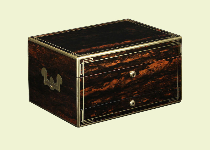 193. Brass Bound Coromandel Casket. W. Leuchard Co.London 19th Ct - Image 4