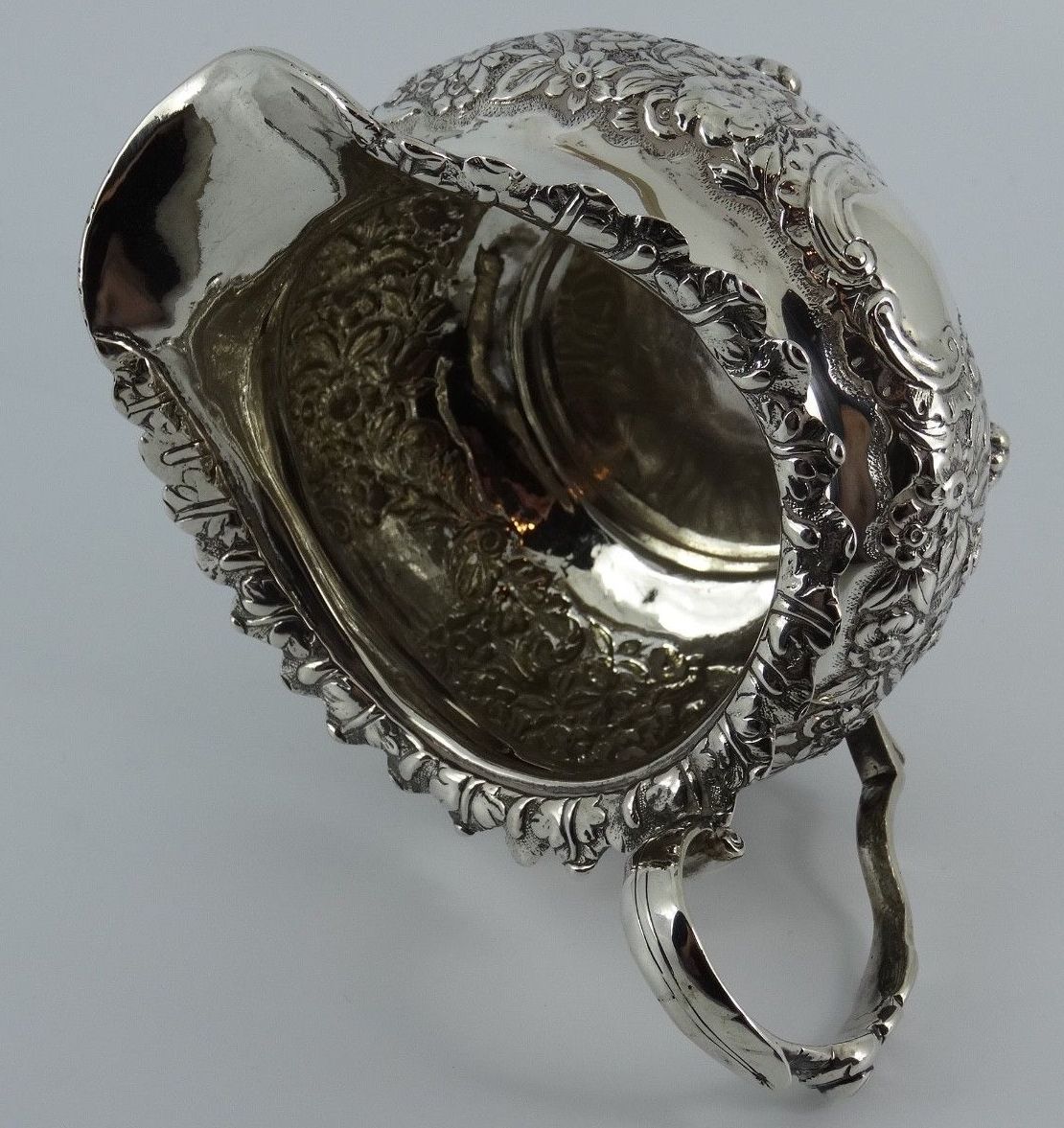 187. Superb Irish Dublin Georgian Silver Cream Jug by James Le Bas 1827 - Image 5