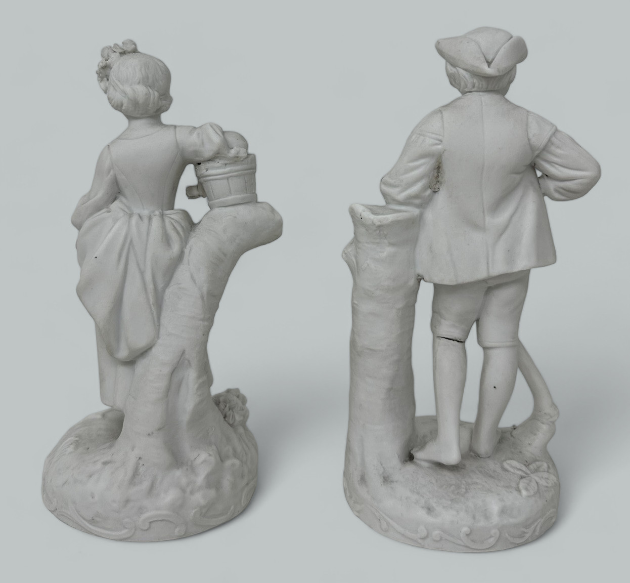 235. Antique Grand Tour French Sevres Parian Sculpture Male Female Figures Group 19C - Image 5