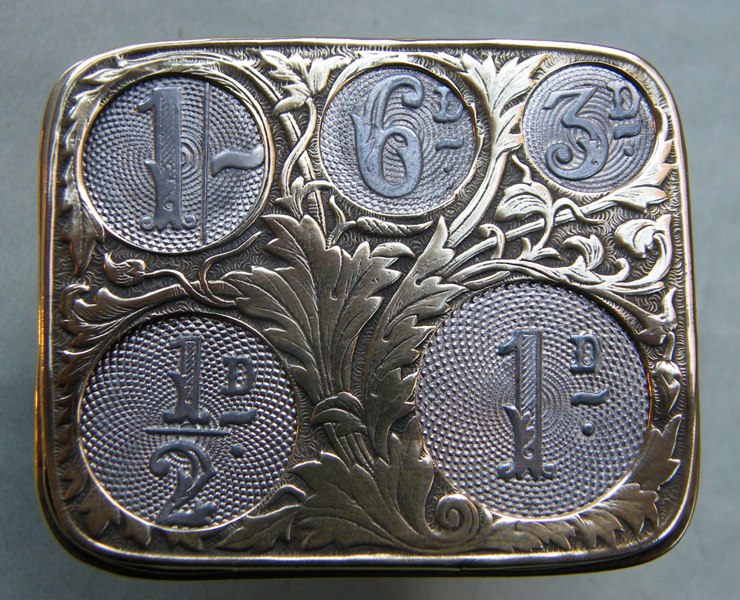 910. Rare Bamboo Walking Stick Brass Coin Holder 19th Ct - Image 9