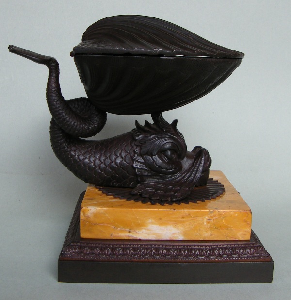 433. Rare Bronze Sienna Inkwell Regency Period Manner Thomas Messenger - Image 3