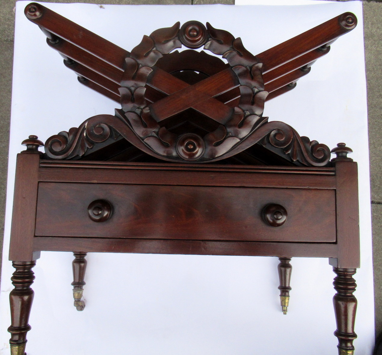 676. Irish Regency Mahogany Canterbury by Robert Strahan Dublin - Image 8