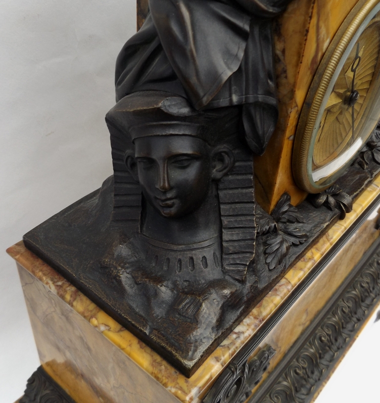 825. Superb Grand Tour Sienna Marble Clock 19Ct - Image 5