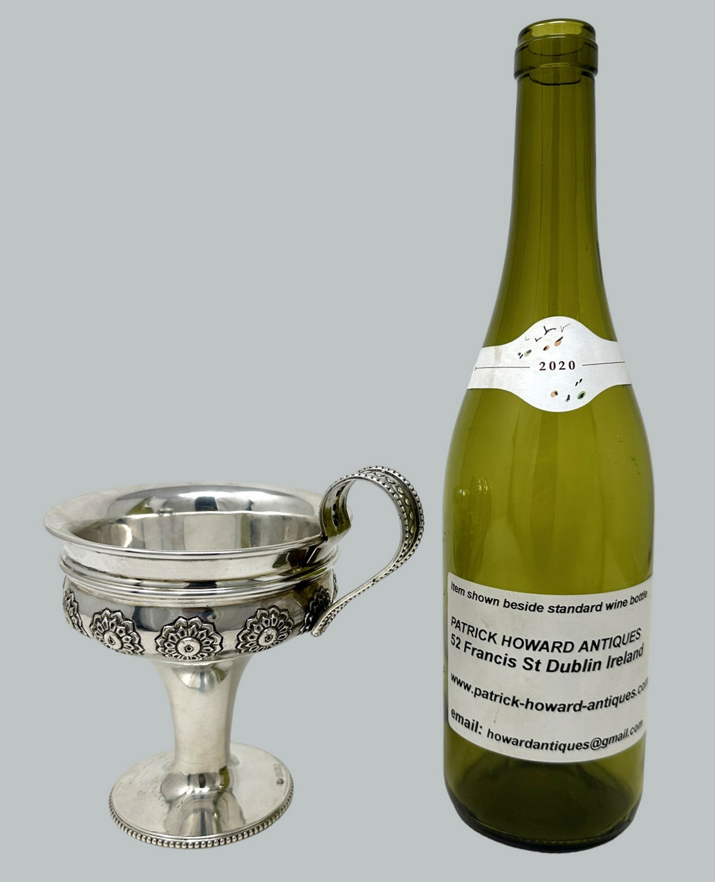 386. Antique English Sterling Silver Bowl Centerpiece Golden Goblet Troy Cup 1917 - Image 10