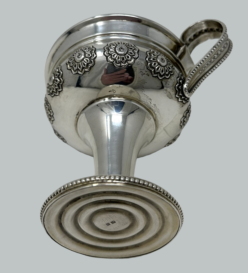 386. Antique English Sterling Silver Bowl Centerpiece Golden Goblet Troy Cup 1917 - Image 8