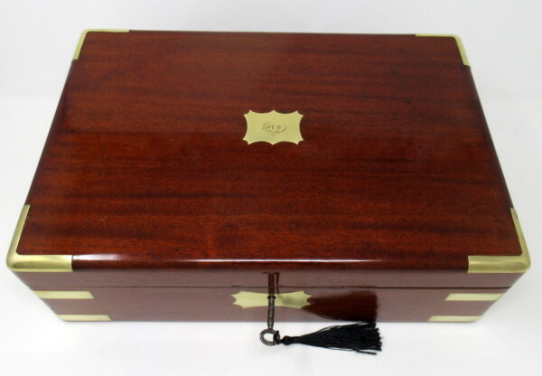 Antique Burl Walnut Coromandel Writing Slope by Parkins and Gotto Victorian