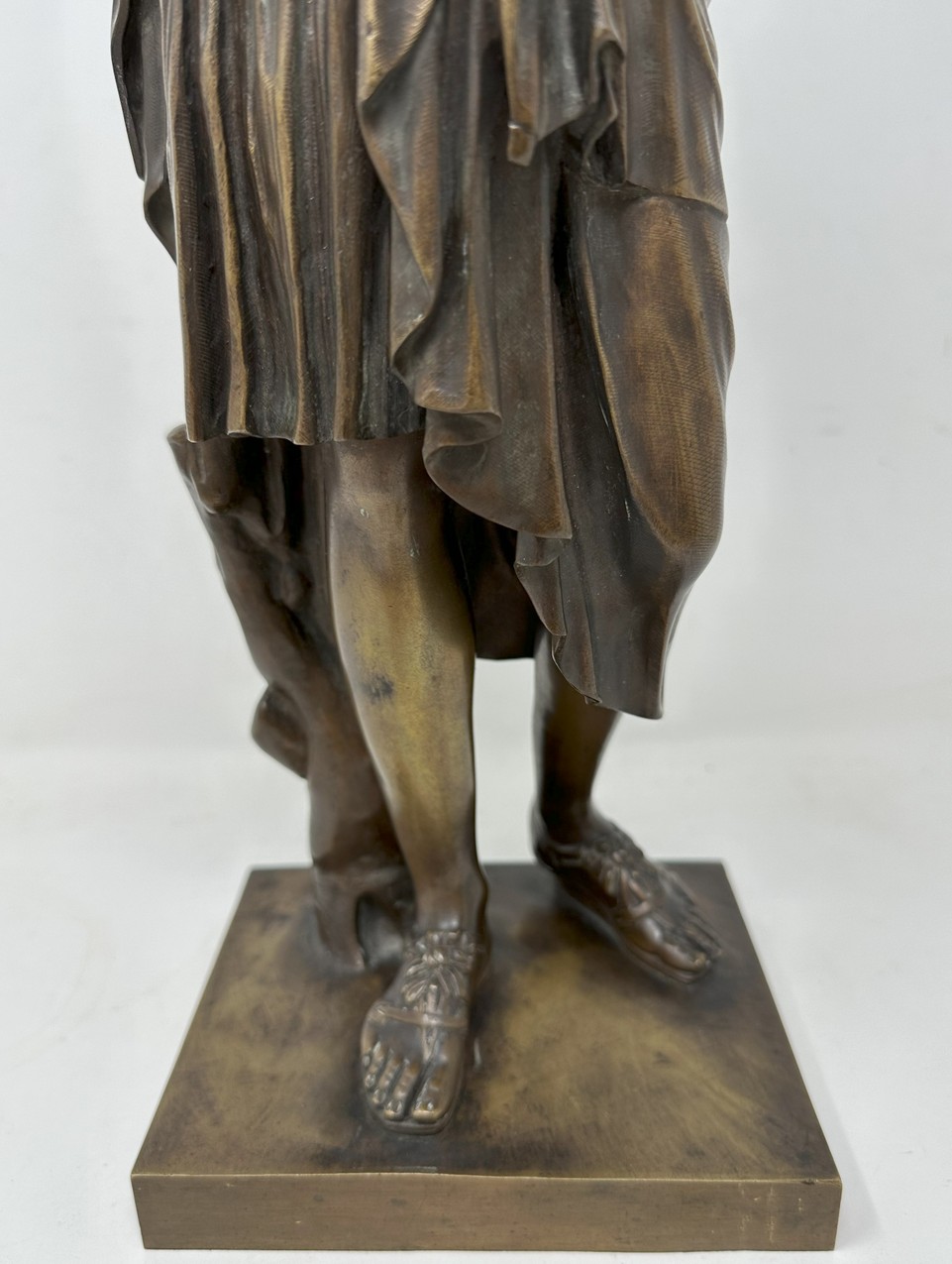 855. Antique Female French Classical Bronze Diana Robing Praxiteles Audin Marseille - Image 7