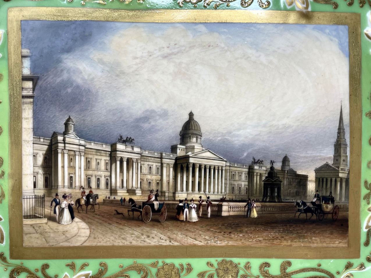 484. Antique Regency Chamberlains Worcester Plate Centerpiece National Gallery London - Image 3