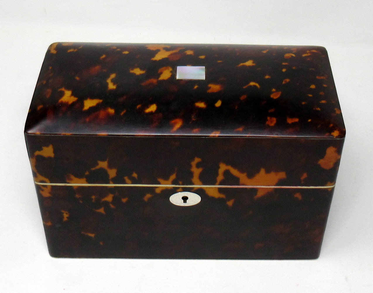 165. Figured Tortoiseshell Ivory Ladies Jewellery Casket by Thomas Lund 19thCt - Image 2