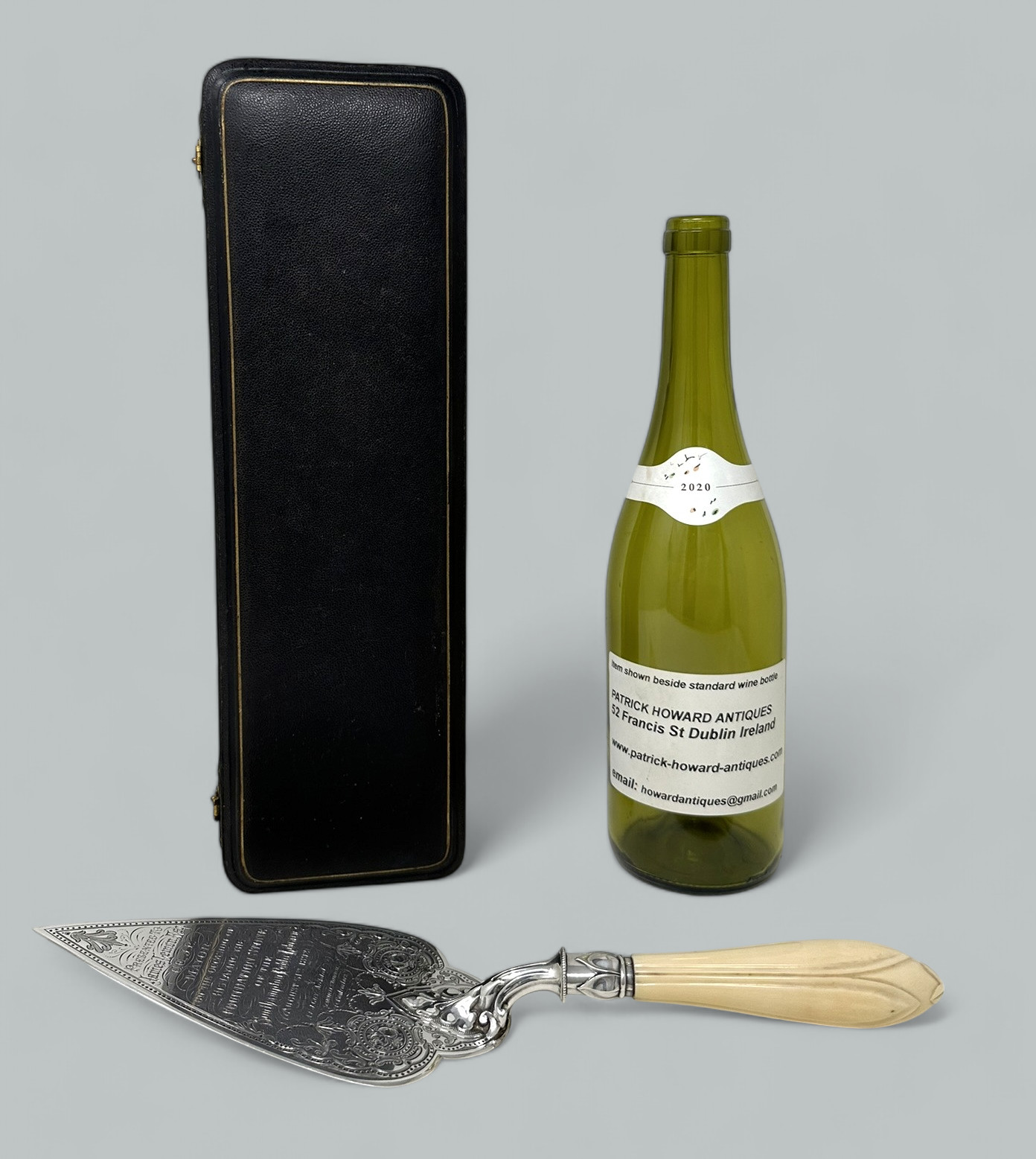 230. Antique English Sterling Silver Brick Layers Trowel Bone Handle Henry Wilkinson - Image 10