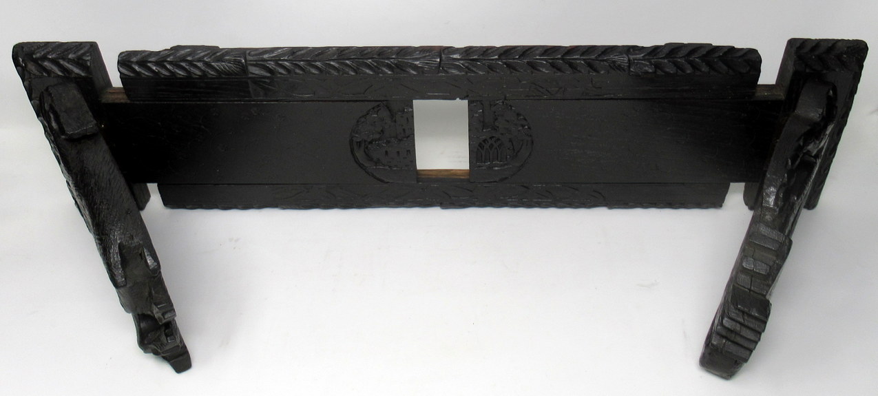 678. Rare Irish Carved Bog Oak Book Slide Attrib. To Cornelius Goggin Dublin Ireland 19Ct - Image 8