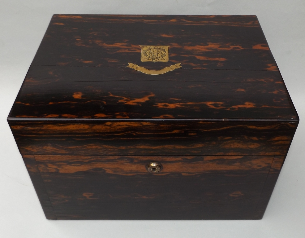 192. Rare Irish Coromandel Vanity Box Austins Dublin 19thCt - Image 12