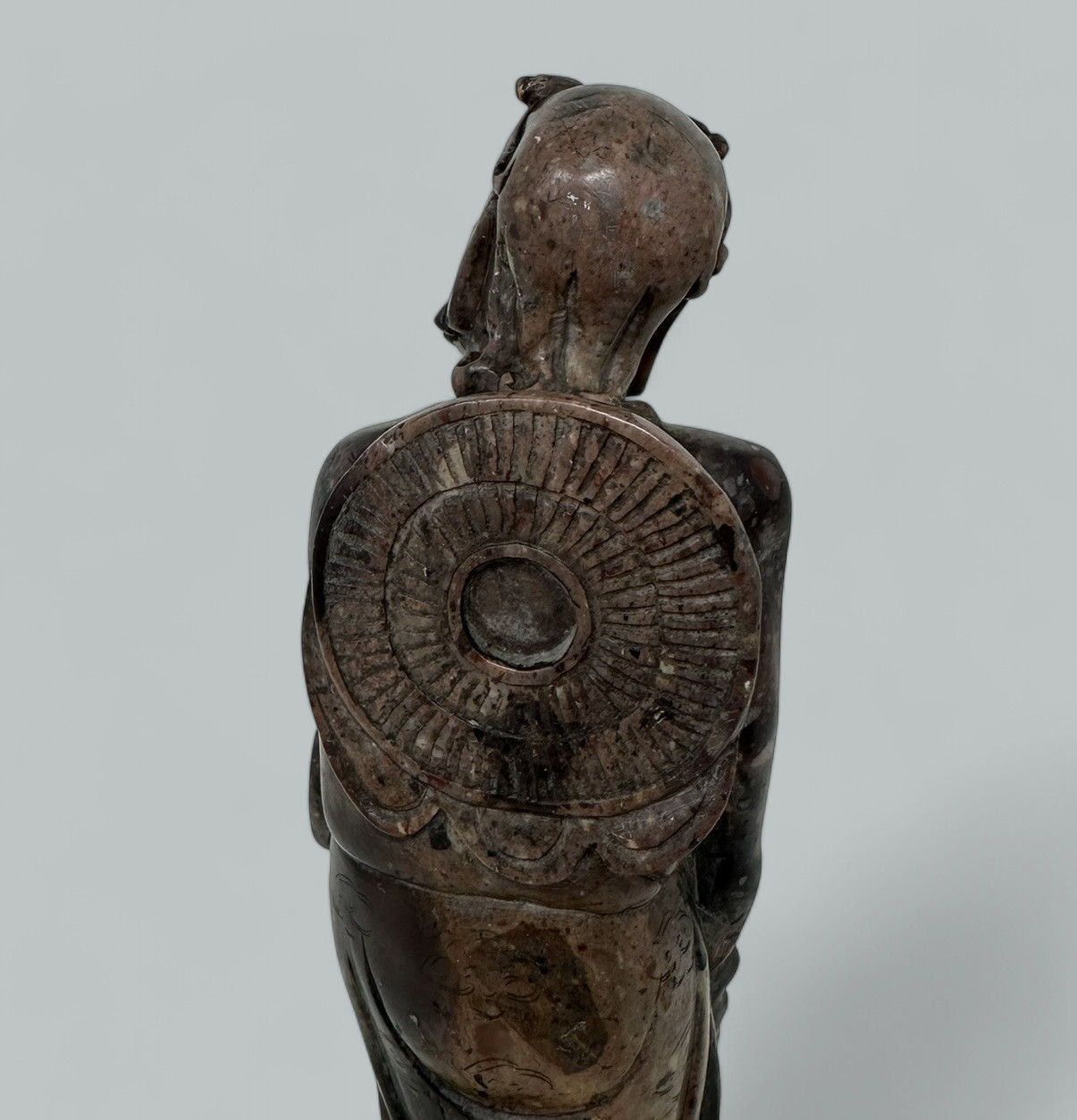 401. Antique Japanese or Chinese Carved Soapstone Gentleman Figure Meiji Period - Image 8