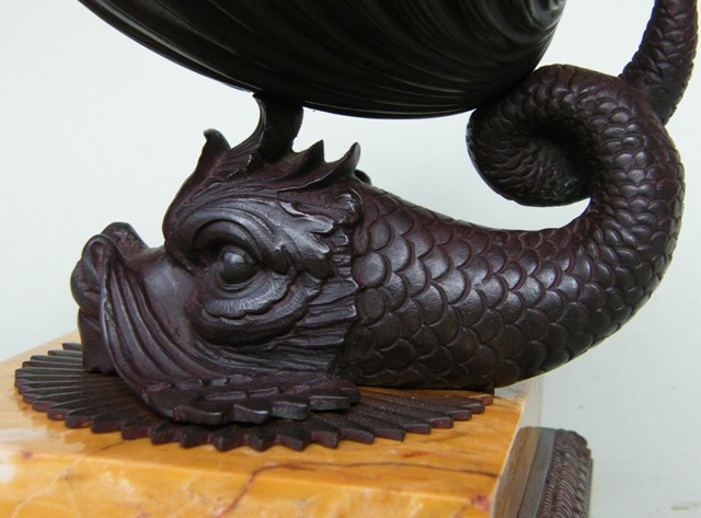 433. Rare Bronze Sienna Inkwell Regency Period Manner Thomas Messenger - Image 8