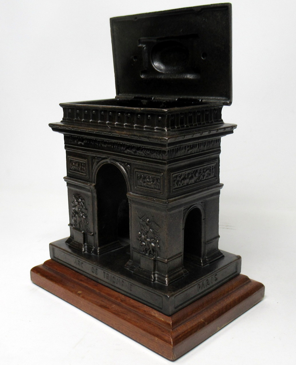 891. French Bronzed Grand Tour Style Musical Table Casket Arc de Triomphe Circa 1900 - Image 5