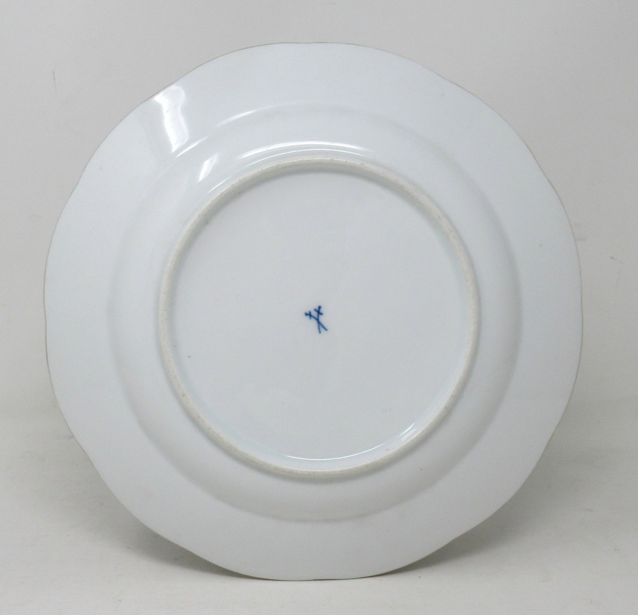 309. Antique Set German Dresden Meissen Ornithological Bird Insect Cabinet Plates - Image 8