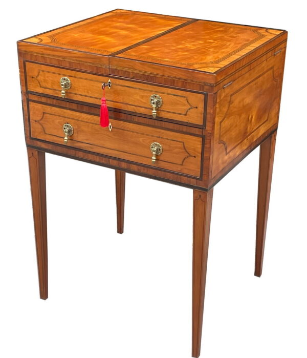 749. Antique Gentlemans Satinwood Rosewood Crossbanded Speciman Cabinet early 19thCt